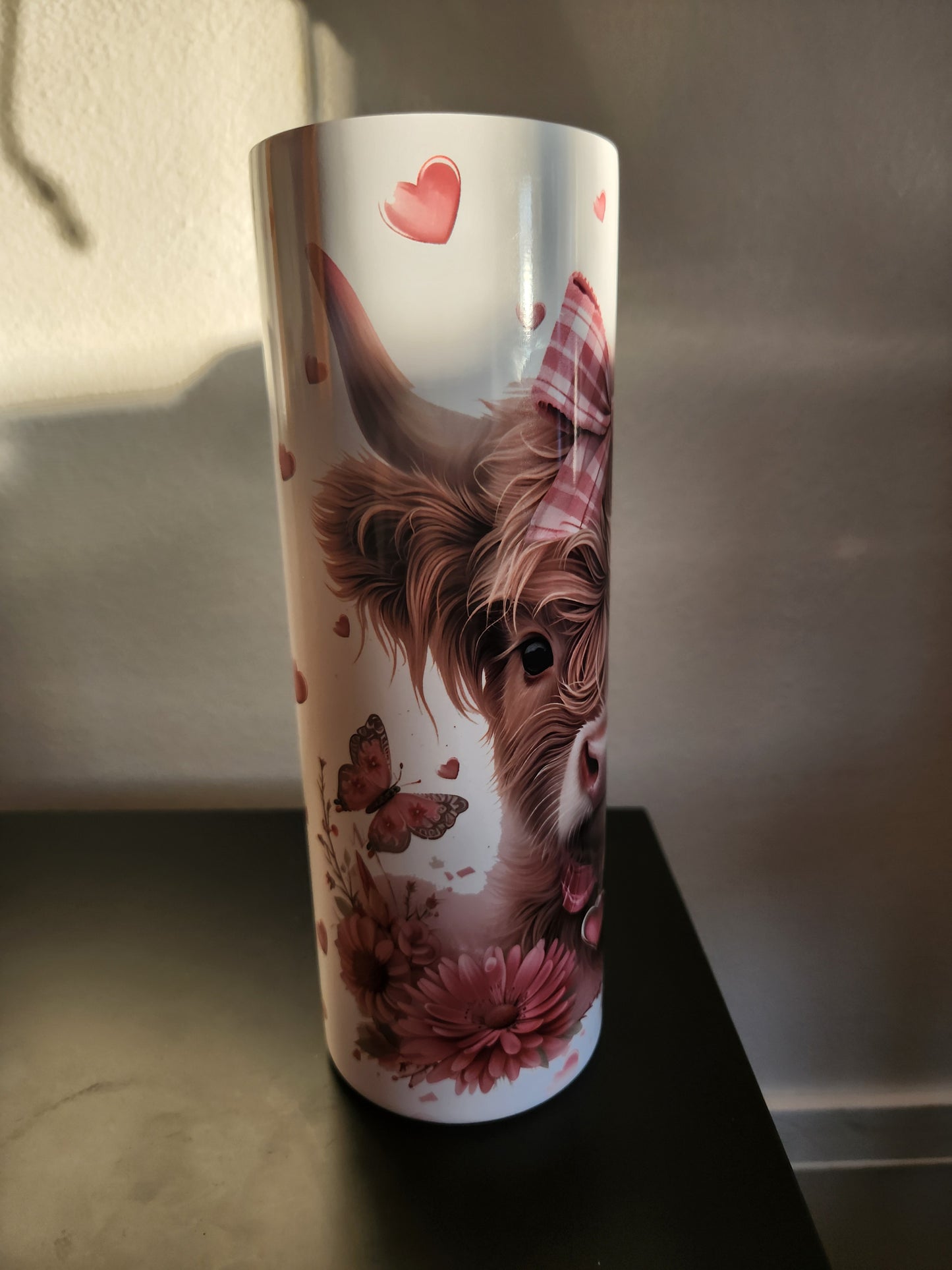 Valentine's Highland Cow Tumbler