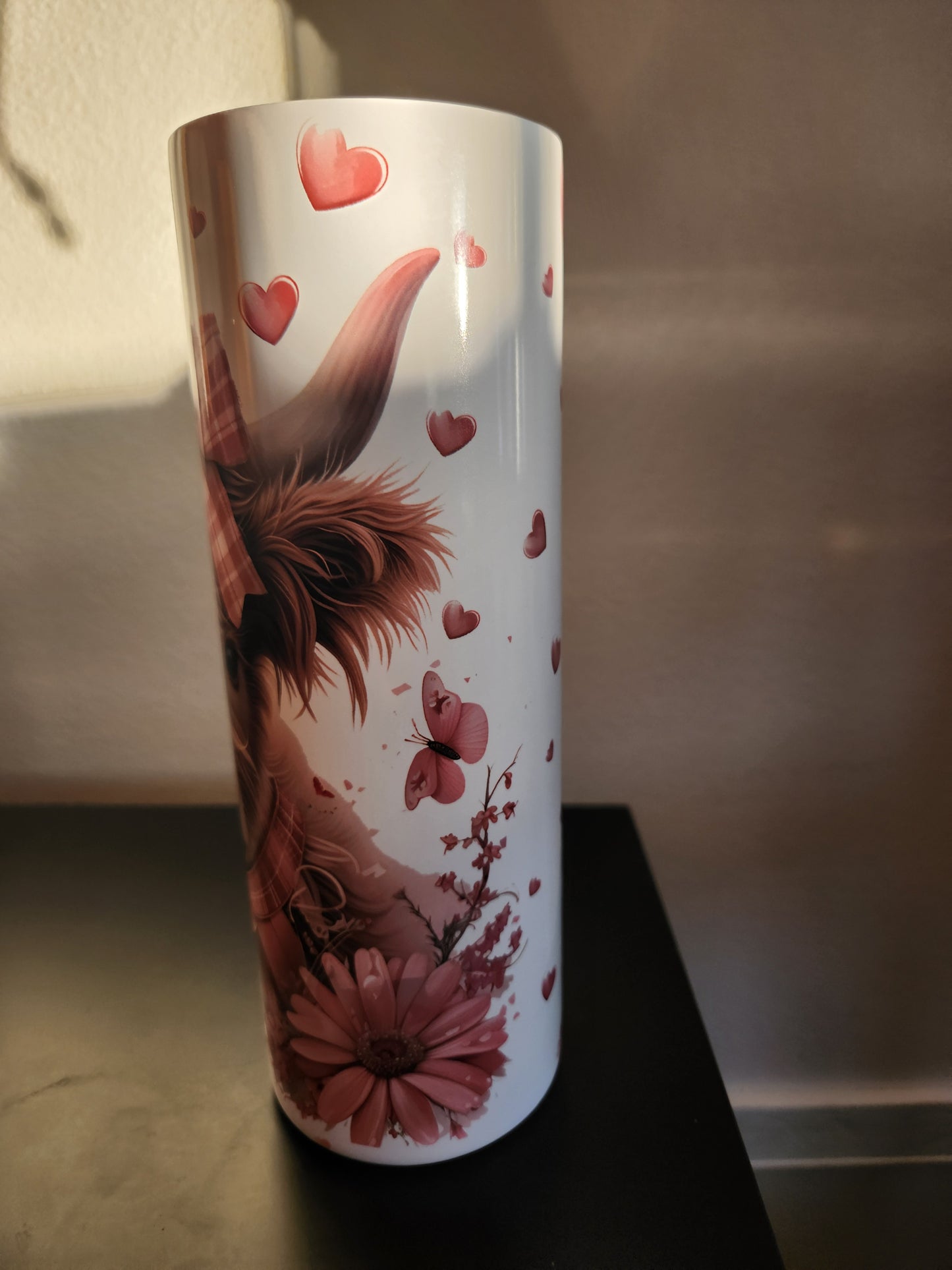 Valentine's Highland Cow Tumbler