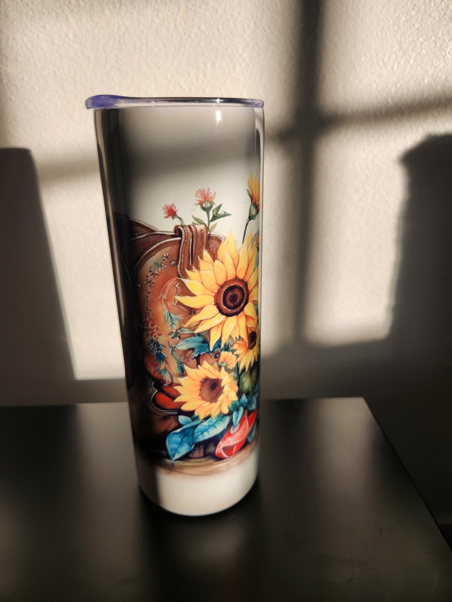 Sunflower and Boots Tumbler